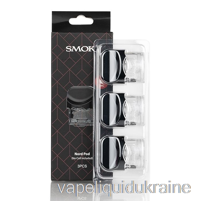 Vape Liquid Ukraine SMOK NORD Replacement Pod Cartridges NORD 3-Pack Pods [No Coils Incl.]